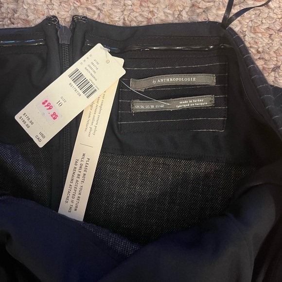 NWT Anthropologie strapless pinstripe dress - Picture 5 of 6